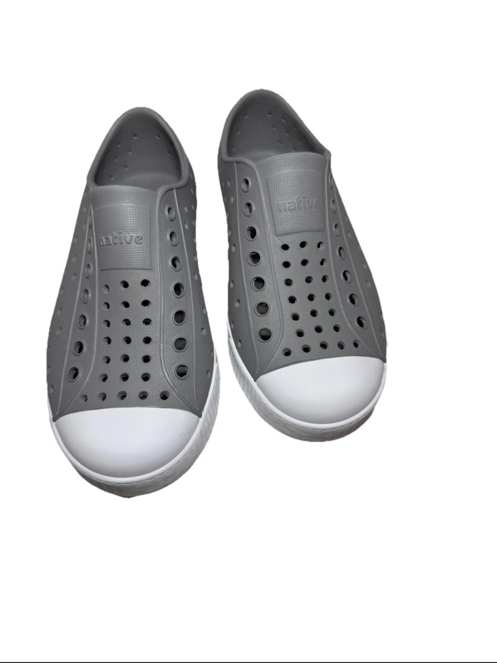 NATIVE Jefferson Gray Slip On Water Friendly Casual Shoes Unisex Size C 12